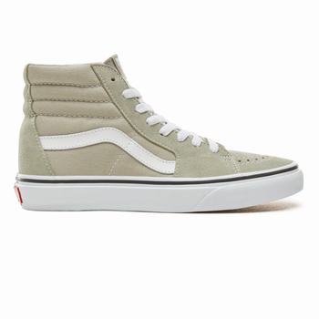 Férfi Vans Color Theory Sk8-Hi (Unisex) Magasszárú Cipő VA8046219 Olivazöld/Fehér